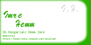 imre hemm business card